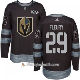 Män Ishockey Vegas Golden Knights Tröja Marc-Andre Fleury 29 1917-2017 100th Anniversary Adidas Svart Authentic